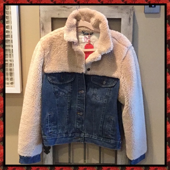 Wanna B Jackets & Blazers - Denim and Fleece Jacket